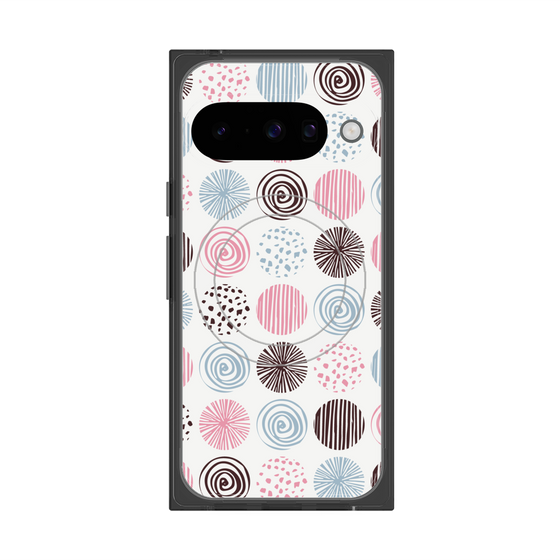 Premium Square Case with Pixelsnap［ Nordic Circle - Pink ］