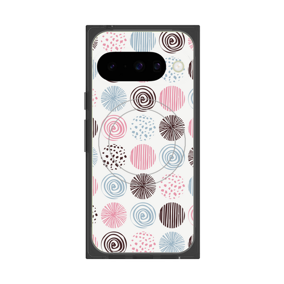 Premium Square Case with Pixelsnap［ Nordic Circle - Pink ］