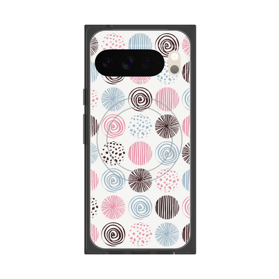 Premium Square Case with Pixelsnap［ Nordic Circle - Pink ］