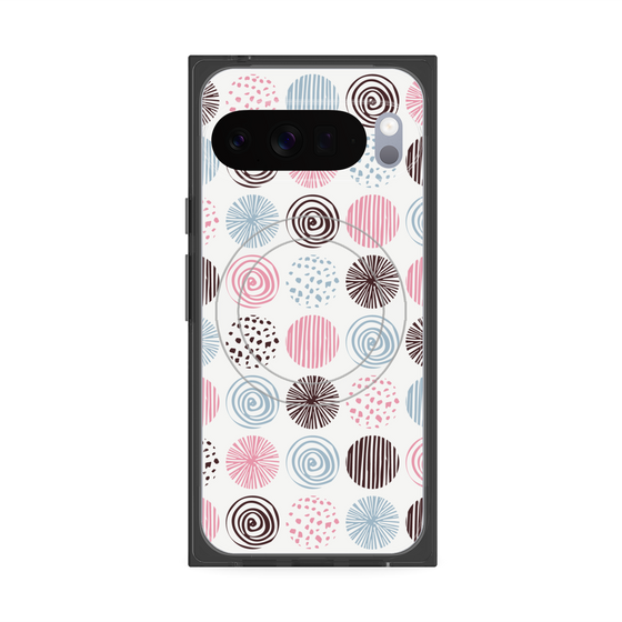 Premium Square Case with Pixelsnap［ Nordic Circle - Pink ］