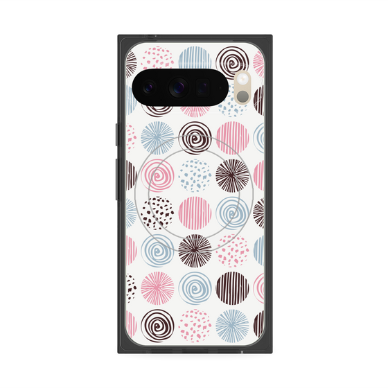 Premium Square Case with Pixelsnap［ Nordic Circle - Pink ］
