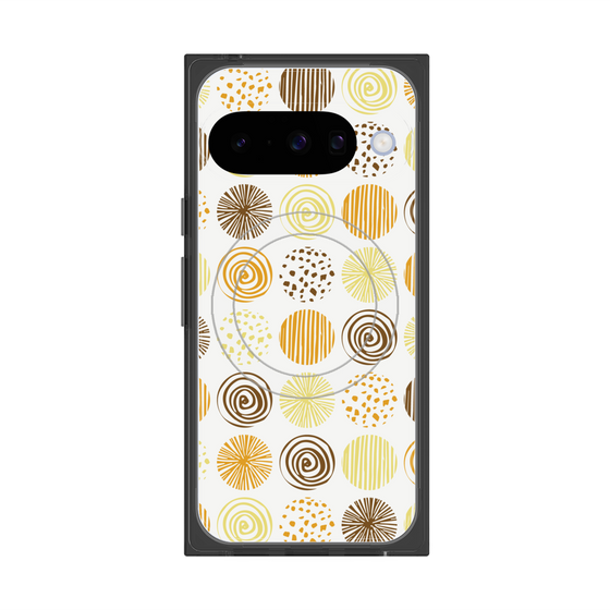 Premium Square Case with Pixelsnap［ Nordic Circle - Orange ］