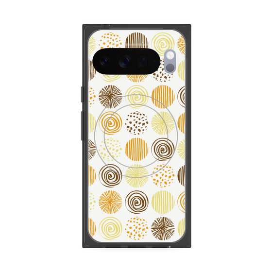 Premium Square Case with Pixelsnap［ Nordic Circle - Orange ］