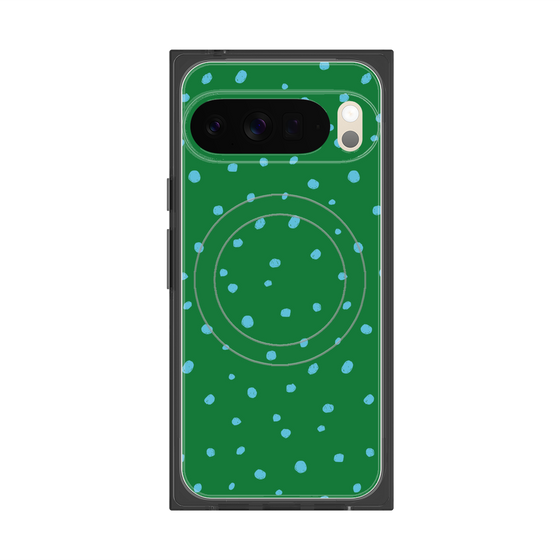 Premium Square Case with Pixelsnap［ Drawing Dot - Green ］