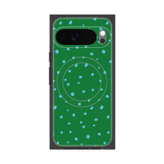Premium Square Case with Pixelsnap［ Drawing Dot - Green ］