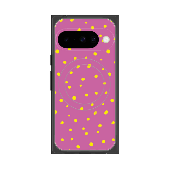 Premium Square Case with Pixelsnap［ Drawing Dot - Pink ］