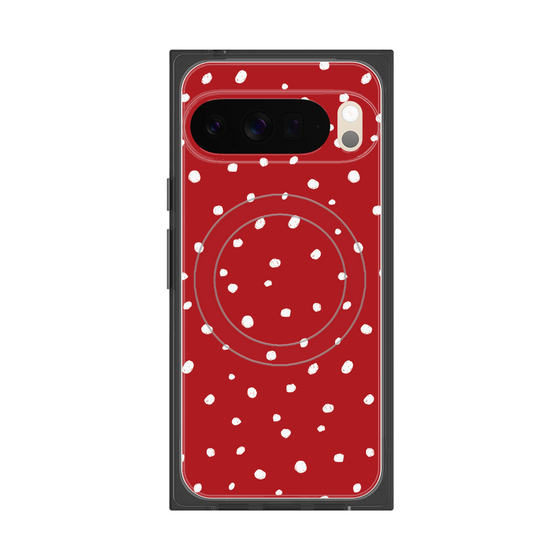 Premium Square Case with Pixelsnap［ Drawing Dot - Red ］