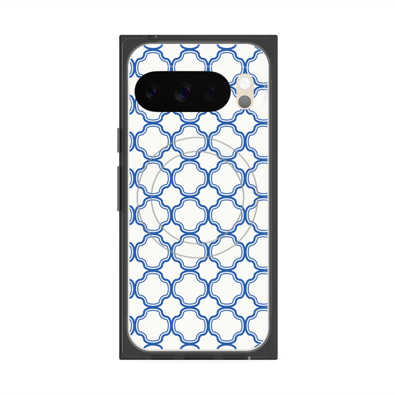 Premium Square Case with Pixelsnap［ Moroccan3 - Blue ］