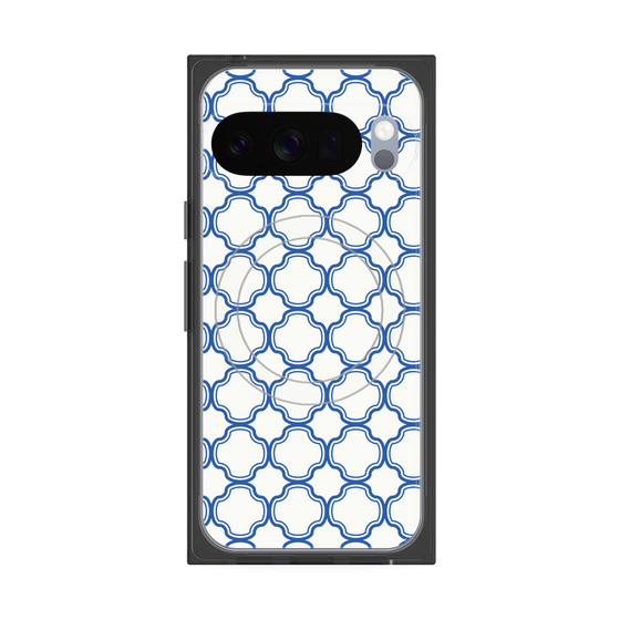 Premium Square Case with Pixelsnap［ Moroccan3 - Blue ］