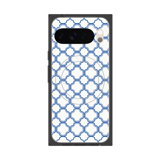 Premium Square Case with Pixelsnap［ Moroccan3 - Blue ］