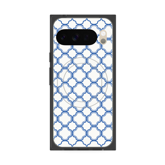 Premium Square Case with Pixelsnap［ Moroccan3 - Blue ］