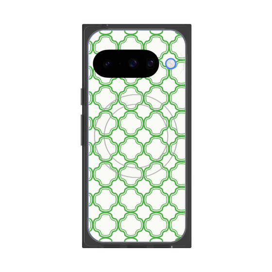 Premium Square Case with Pixelsnap［ Moroccan3 - Green ］