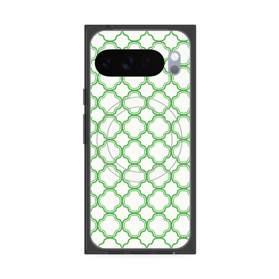 Premium Square Case with Pixelsnap［ Moroccan3 - Green ］