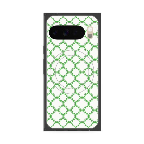 Premium Square Case with Pixelsnap［ Moroccan3 - Green ］