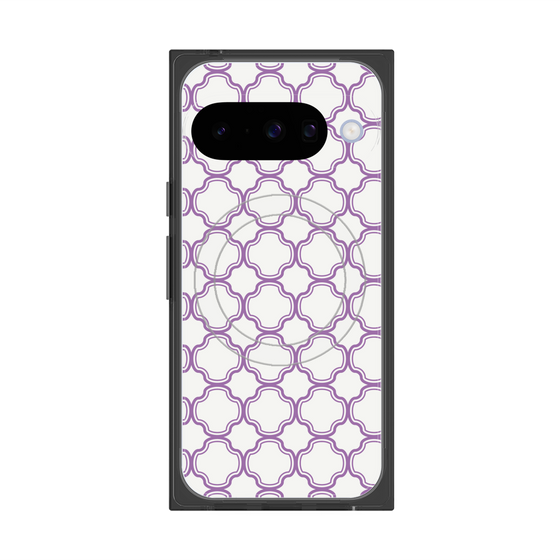 Premium Square Case with Pixelsnap［ Moroccan3 - Purple ］