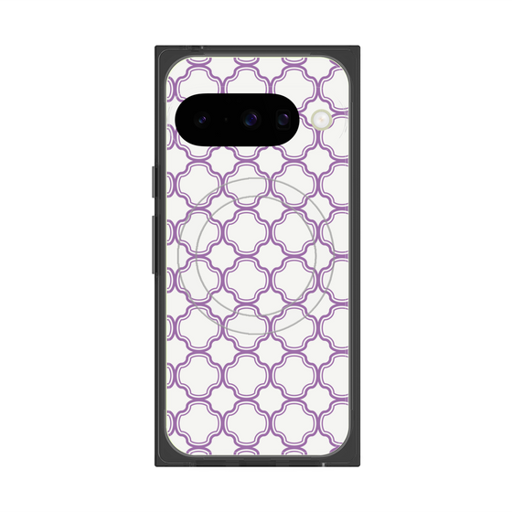 Premium Square Case with Pixelsnap［ Moroccan3 - Purple ］