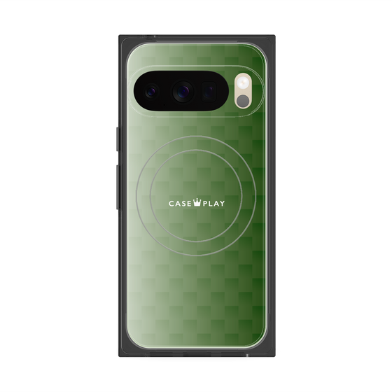 Premium Square Case with Pixelsnap［ CASEPLAY Check - Green ］