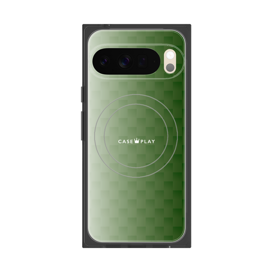 Premium Square Case with Pixelsnap［ CASEPLAY Check - Green ］