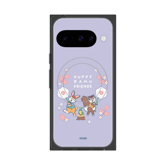 Premium Square Case with Pixelsnap［ Kuppyramu Friends - Flower ］