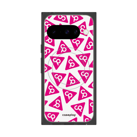 Premium Square Case with Pixelsnap［ Original - CASEPLAY Logo Mark - Pink ］