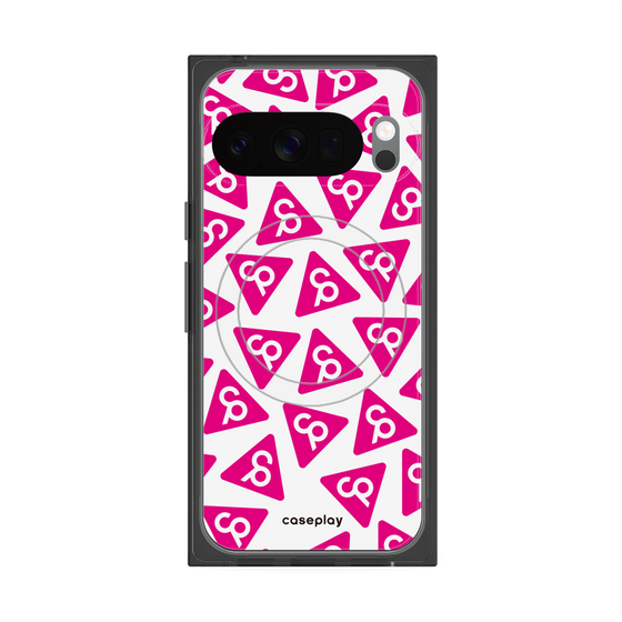 Premium Square Case with Pixelsnap［ Original - CASEPLAY Logo Mark - Pink ］