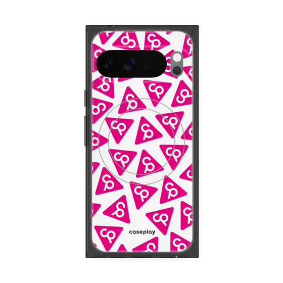 Premium Square Case with Pixelsnap［ Original - CASEPLAY Logo Mark - Pink ］