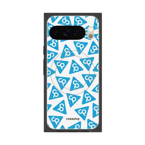Premium Square Case with Pixelsnap［ Original - CASEPLAY Logo Mark - Light Blue ］