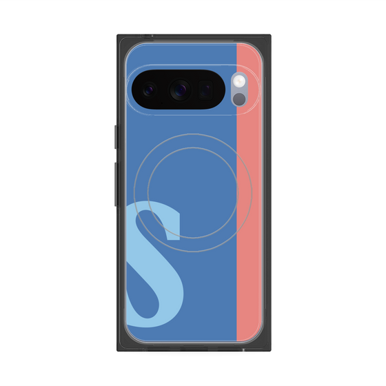 Premium Square Case with Pixelsnap［ Original - initial color line - S blue ］