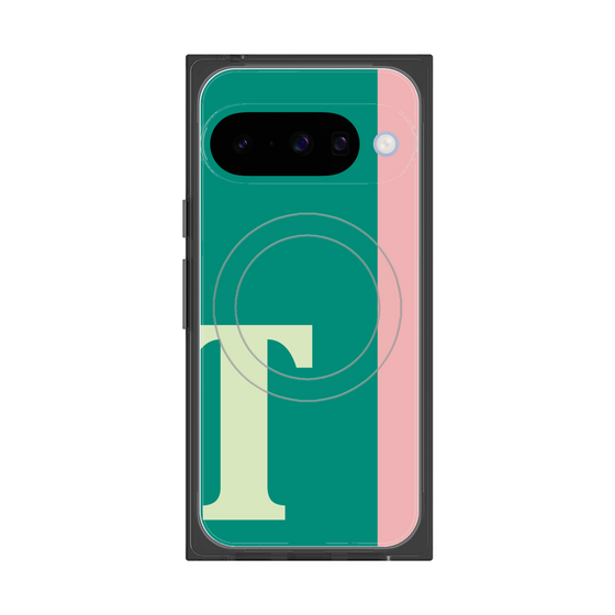 Premium Square Case with Pixelsnap［ Original - initial color line - T green ］