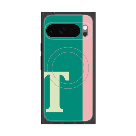 Premium Square Case with Pixelsnap［ Original - initial color line - T green ］