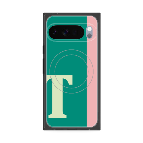 Premium Square Case with Pixelsnap［ Original - initial color line - T green ］