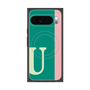 Premium Square Case with Pixelsnap［ Original - initial color line - U green ］