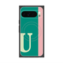 Premium Square Case with Pixelsnap［ Original - initial color line - U green ］