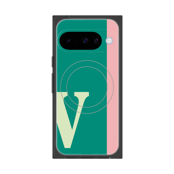 Premium Square Case with Pixelsnap［ Original - initial color line - V green ］