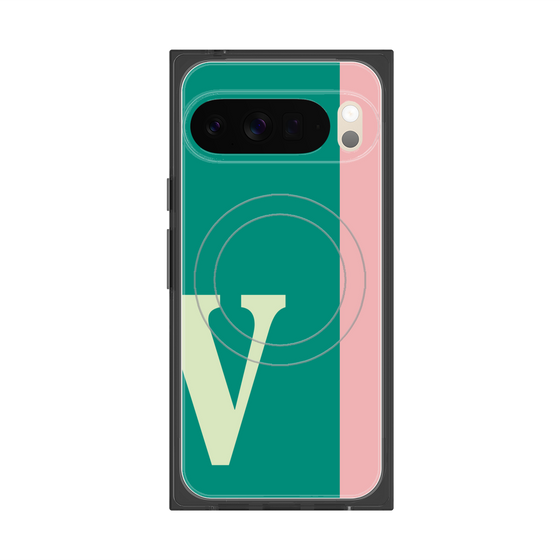 Premium Square Case with Pixelsnap［ Original - initial color line - V green ］