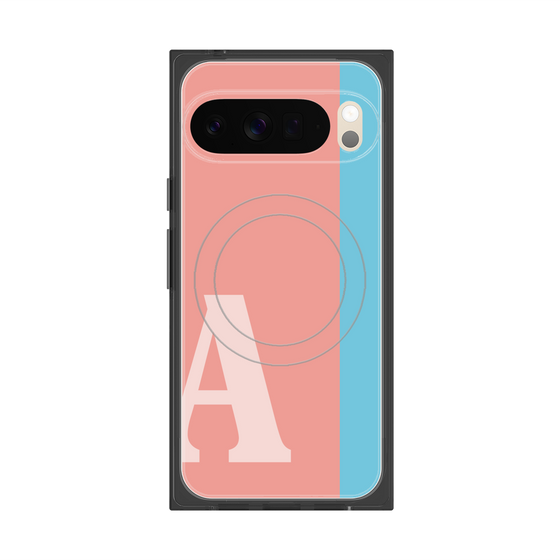 Premium Square Case with Pixelsnap［ Original - initial color line - A pink ］