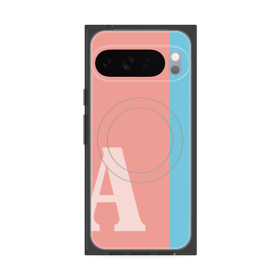 Premium Square Case with Pixelsnap［ Original - initial color line - A pink ］