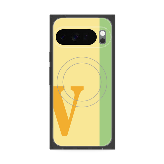 Premium Square Case with Pixelsnap［ Original - initial color line - V yellow ］