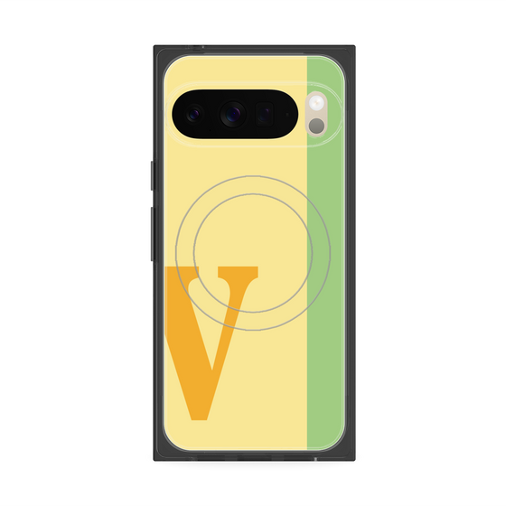 Premium Square Case with Pixelsnap［ Original - initial color line - V yellow ］