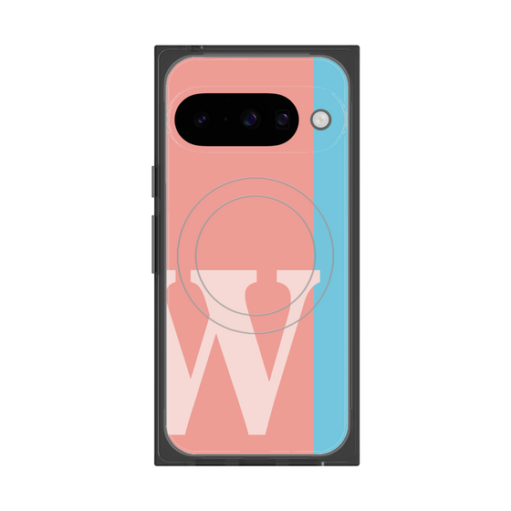 Premium Square Case with Pixelsnap［ Original - initial color line - W pink ］