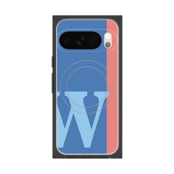Premium Square Case with Pixelsnap［ Original - initial color line - W blue ］