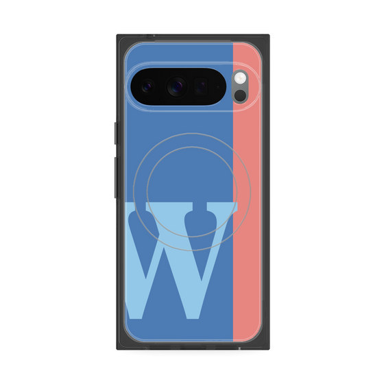 Premium Square Case with Pixelsnap［ Original - initial color line - W blue ］