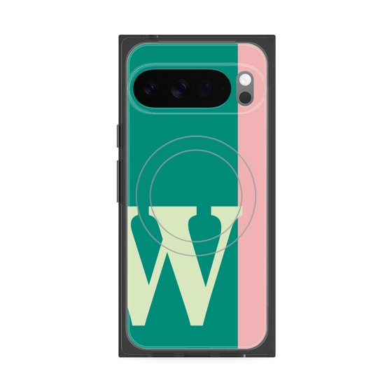 Premium Square Case with Pixelsnap［ Original - initial color line - W green ］