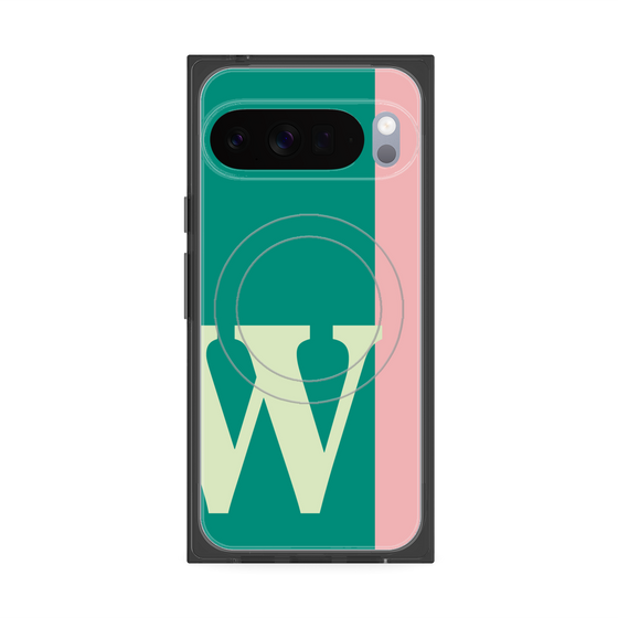 Premium Square Case with Pixelsnap［ Original - initial color line - W green ］