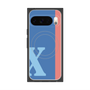 Premium Square Case with Pixelsnap［ Original - initial color line - X blue ］