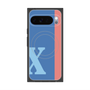 Premium Square Case with Pixelsnap［ Original - initial color line - X blue ］