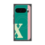 Premium Square Case with Pixelsnap［ Original - initial color line - X green ］