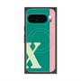 Premium Square Case with Pixelsnap［ Original - initial color line - X green ］