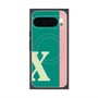 Premium Square Case with Pixelsnap［ Original - initial color line - X green ］