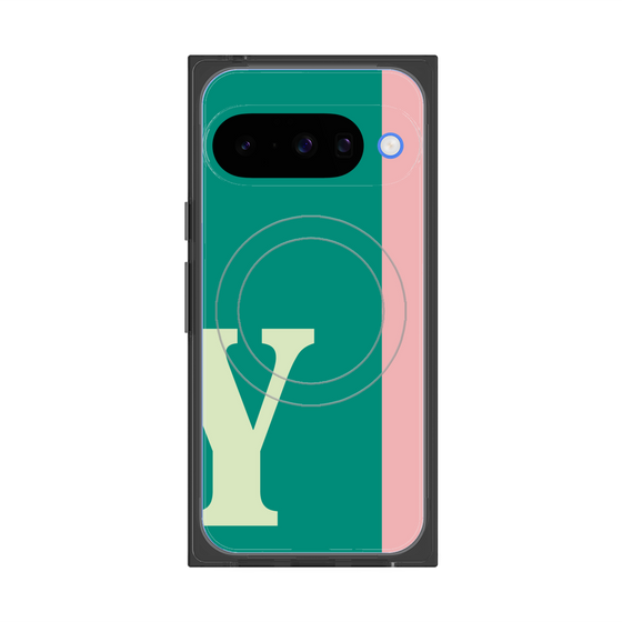 Premium Square Case with Pixelsnap［ Original - initial color line - Y green ］